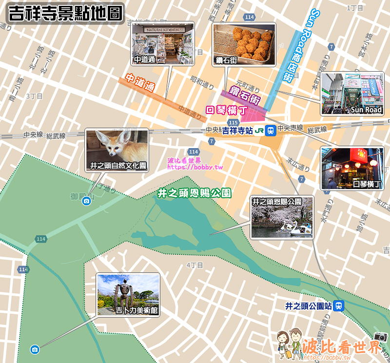 【2024吉祥寺一日遊】東京人最想住街區！Sun Road商店街、吉卜力、井之頭公園攻略