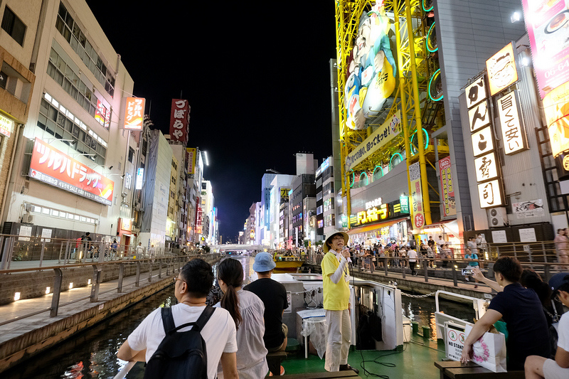 【大阪】道頓堀水上觀光船：用大阪周遊卡免門票！預約晚上夜景超