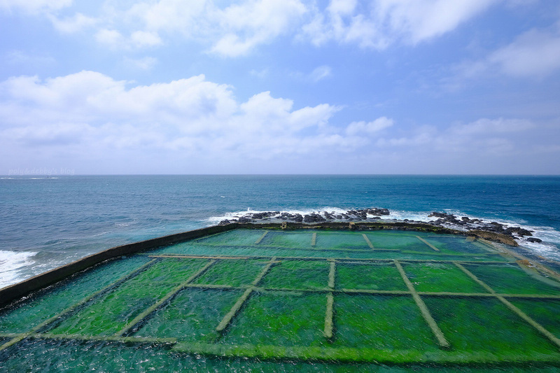 【澎湖】池西岩瀑(九孔瀑布)：退潮最美！廢棄養殖場成爆紅IG