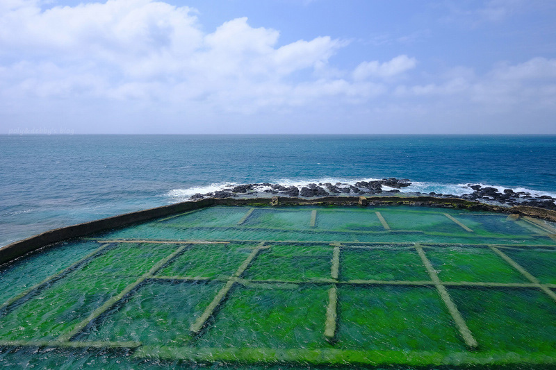 【澎湖】池西岩瀑(九孔瀑布)：退潮最美！廢棄養殖場成爆紅IG