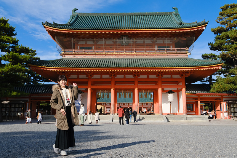 【京都】平安神宮：紀念建都千年而建！神苑櫻花夜櫻點燈＆楓葉必