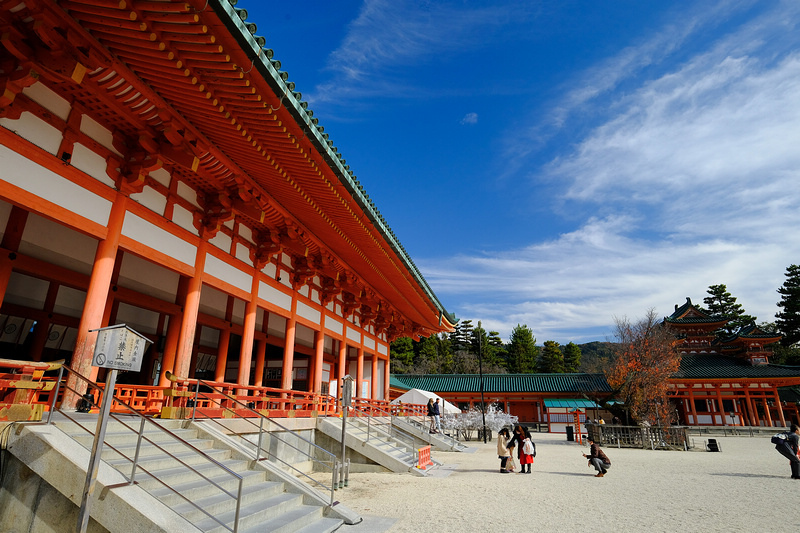 【京都】平安神宮：紀念建都千年而建！神苑櫻花夜櫻點燈＆楓葉必