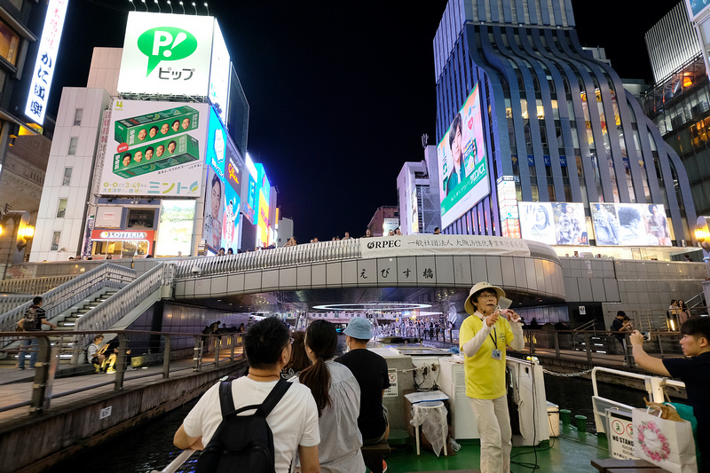 【大阪】道頓堀水上觀光船：用大阪周遊卡免門票！預約晚上夜景超