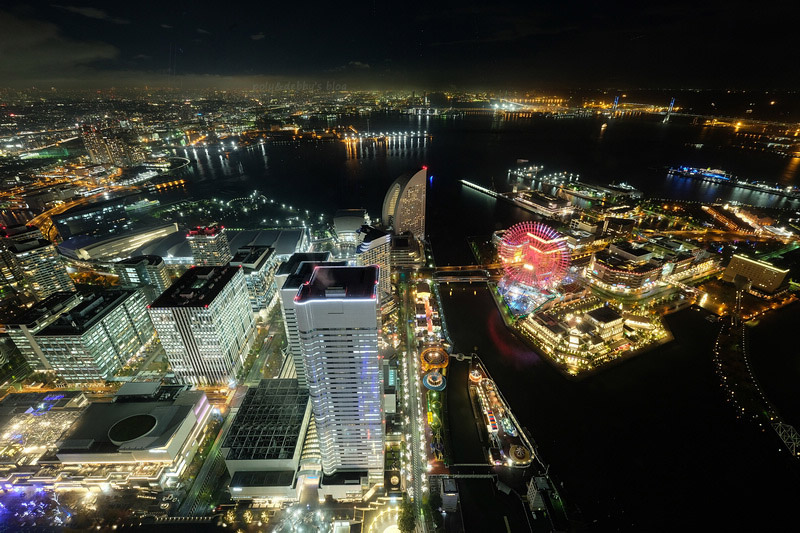 【橫濱地標塔大廈】Sky Garden空中花園展望台：橫濱第一高樓夜景超漂亮