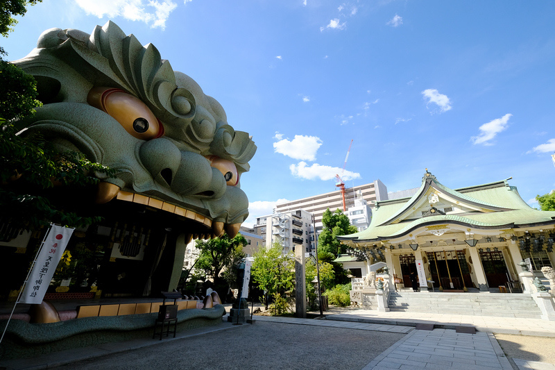 【大阪】難波八阪神社：震撼巨無霸獅子殿！免門票限定御守＆附近