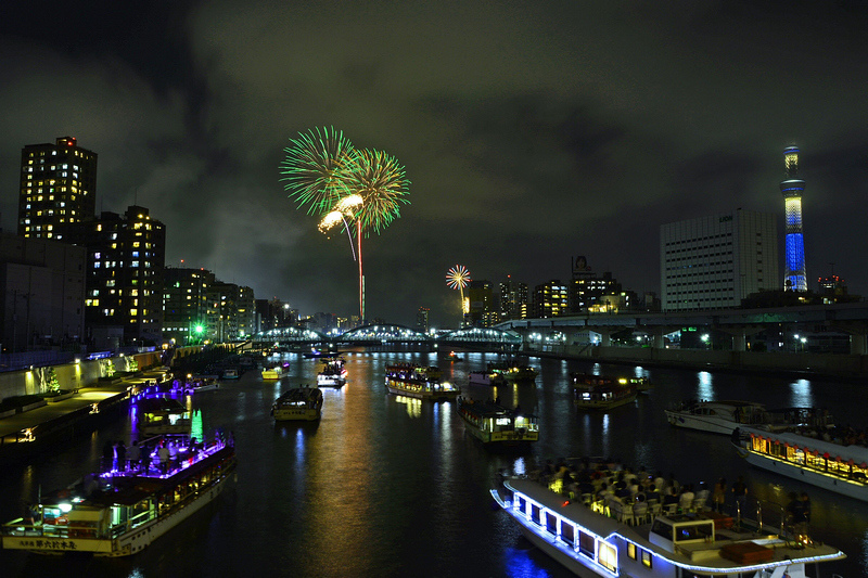 【東京】隅田川＆隅田公園櫻花：遊船夜景超浪漫＆花火大會也是必