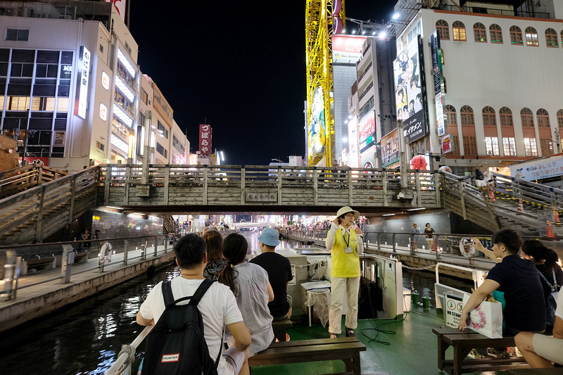 【大阪】道頓堀水上觀光船：用大阪周遊卡免門票！預約晚上夜景超